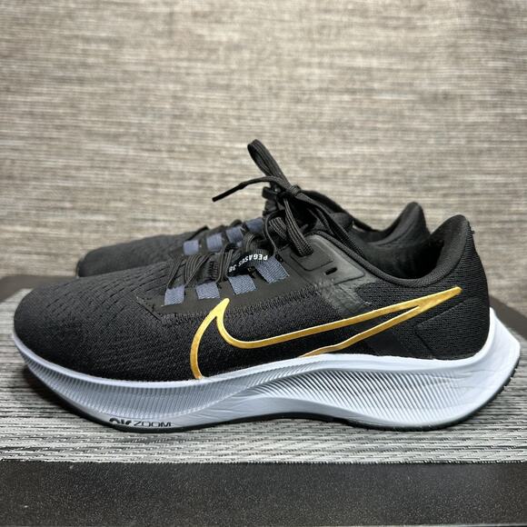 Nike Air Zoom Pegasus 38 CW7358-004 Black Running Shoes Sneakers - Womens Size 8 - Picture 1 of 14